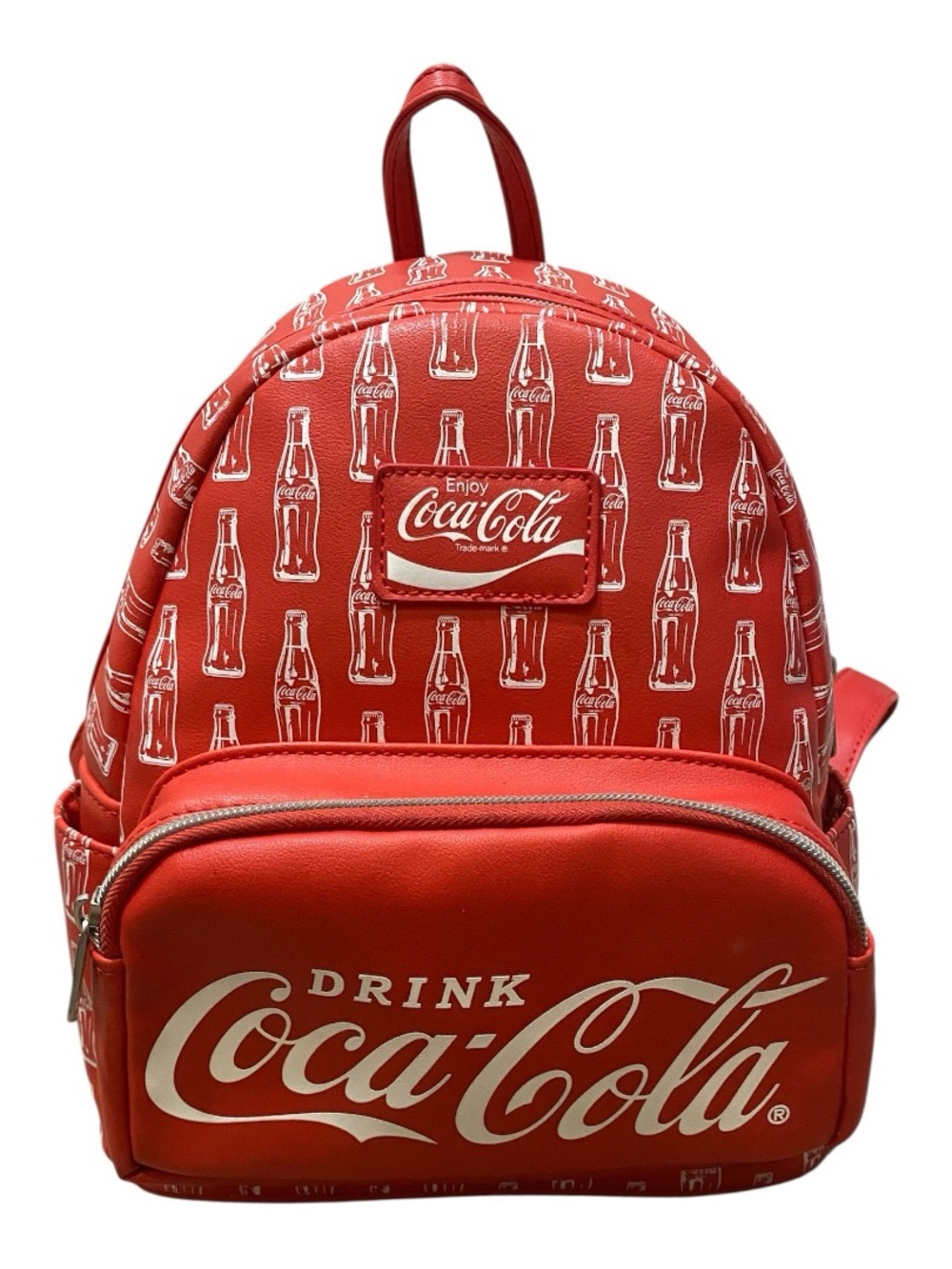 Coca-Cola Red Mini Backpack with White Bottle Print Purse